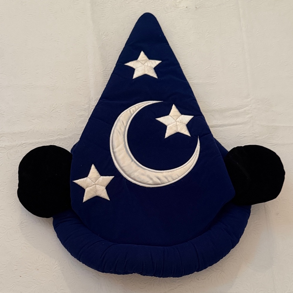 Blue Wizard Hat with Stars and Moon